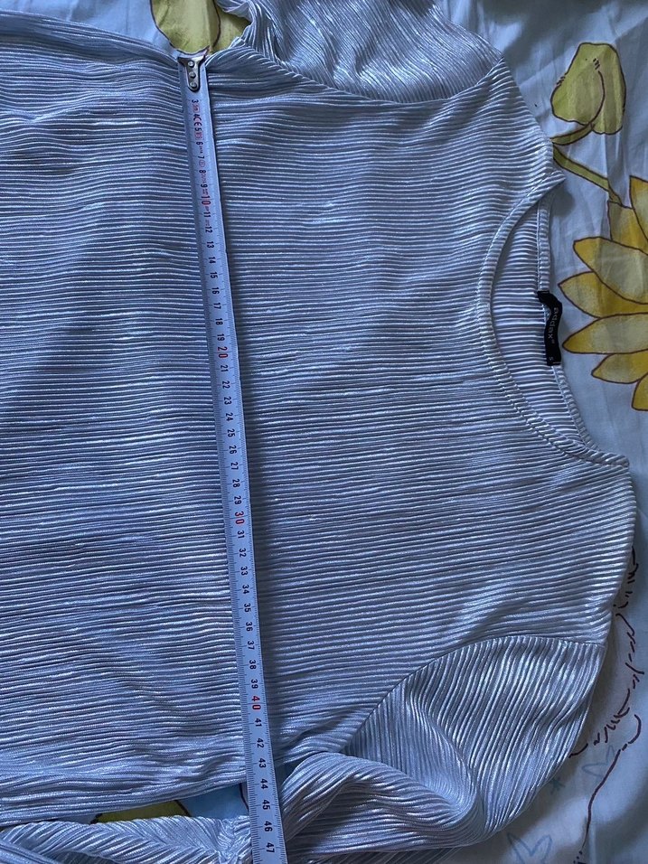 addax gümüş renk bluz - Görsel 5