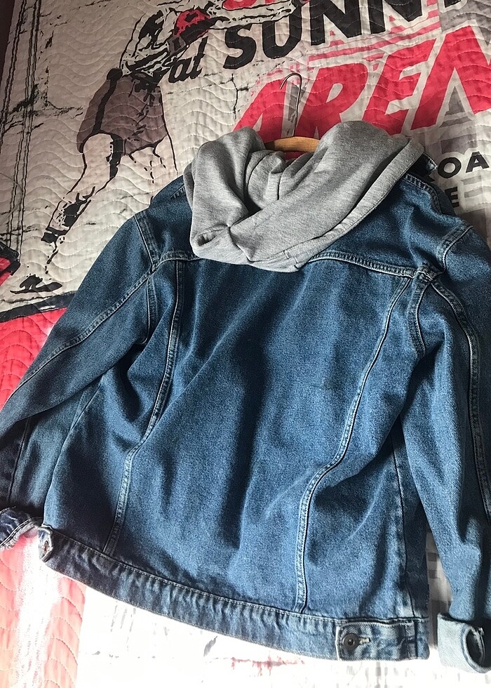 Koton M beden erkek kapşonlu kot ceket - Görsel 2