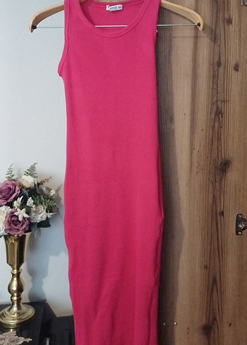 Pembe Uzun Kollu Kadın Elbise