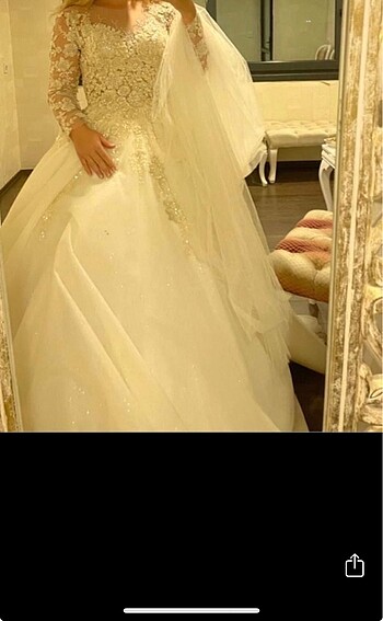 Uzun kol gelinlik - Görsel 3