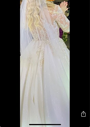 Uzun kol gelinlik - Görsel 4