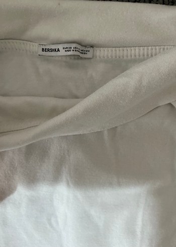 Beyaz Uzun Kollu Straplez Crop Top - Görsel 2