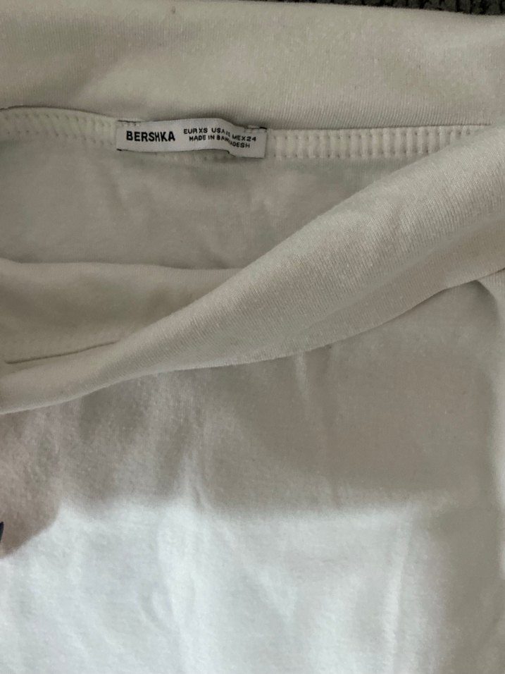 Beyaz Uzun Kollu Straplez Crop Top - Görsel 2