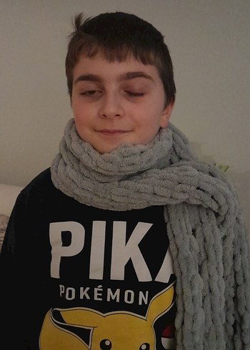 örgü pufpuf atkı SATIN ALMAYINIZ - Görsel 5