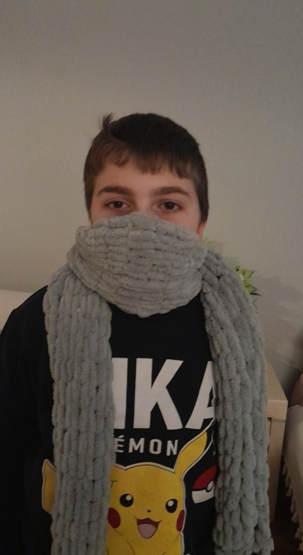 örgü pufpuf atkı SATIN ALMAYINIZ - Görsel 4