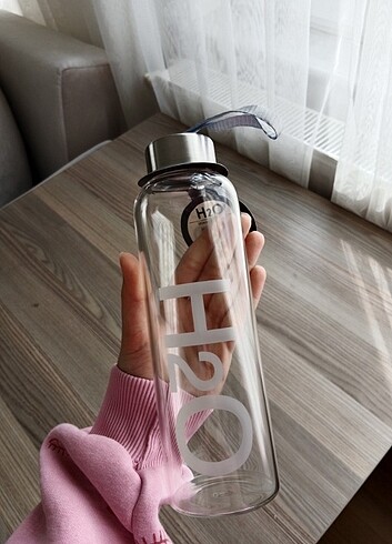 Metal Kapaklı Cam Matara - Görsel 2