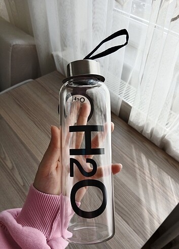 Metal Kapaklı Cam Matara - Görsel 3