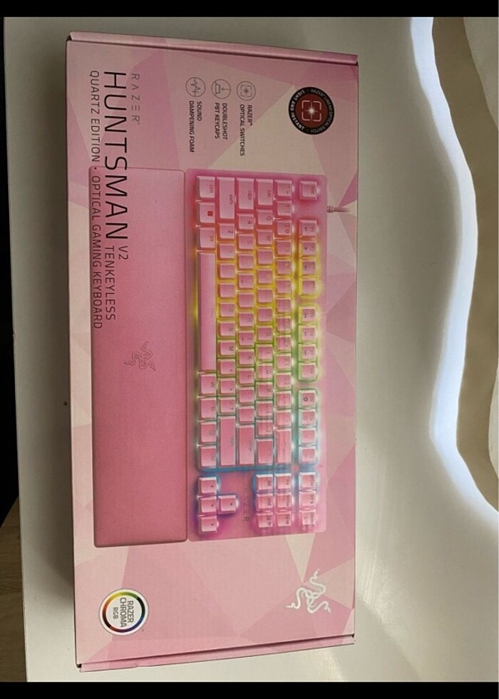 klavye Razer huntsman V2 quartz edition - Görsel 3