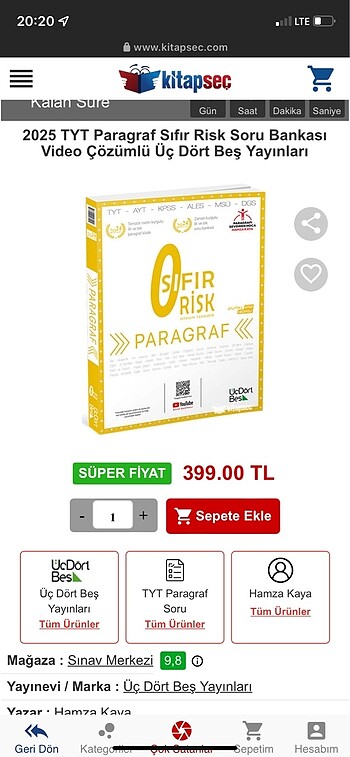 Sıfır risk paragraf