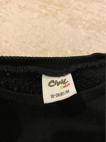 18-24 Ay Beden siyah Renk Civil Eşofman Takım