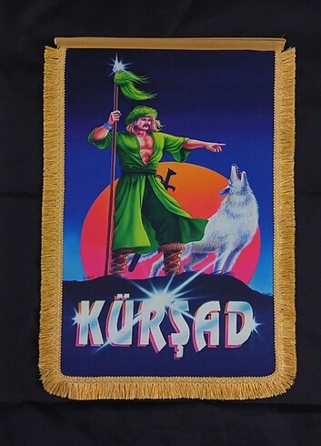 Mete Han ve Kürşad portre bayrak 