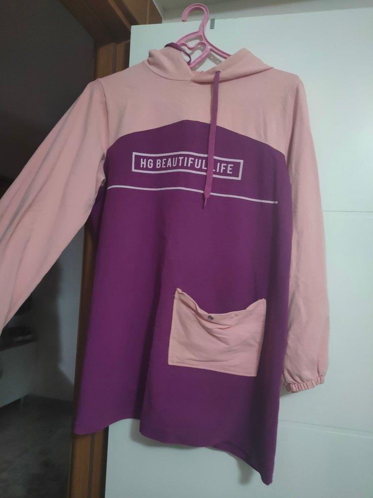 Mor Düğmeli  Tunik - Görsel 2