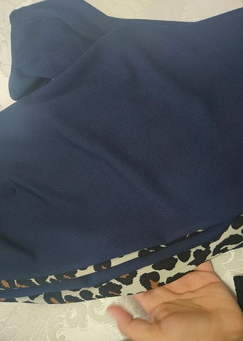 Uzun Kollu Leopar Desenli Kadın Tunik - Görsel 4