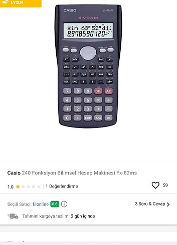 Casio hesqp makinası