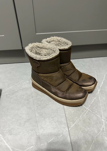 Kürklü Kahverengi Kadın Dolgu Topuk Bot - Görsel 2