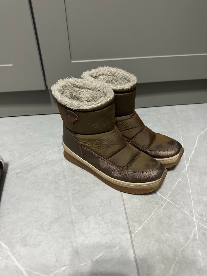 Kürklü Kahverengi Kadın Dolgu Topuk Bot - Görsel 2