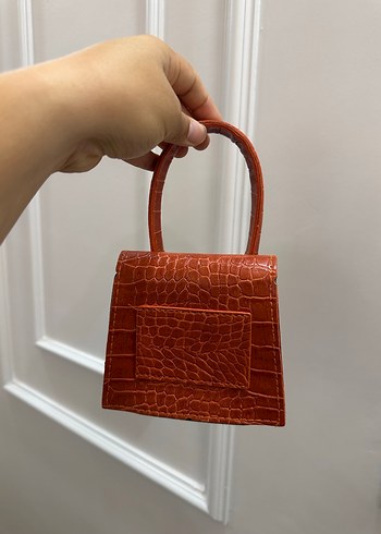 Parlak Yılan Desenli Kadın Deri Çanta - Görsel 2