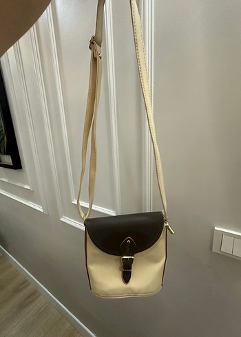 Kahverengi-Bej Deri Kadın Çanta - Görsel 2