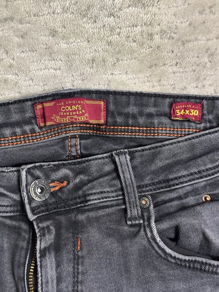 Gri Regular Fit Erkek Kot Pantolon - Görsel 3