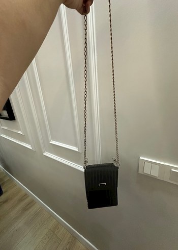 Deri Görünümlü Siyah Kadın Çanta - Görsel 2