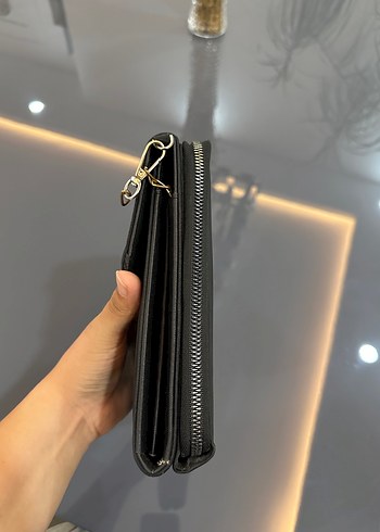 Deri Görünümlü Siyah Kadın Çanta - Görsel 4