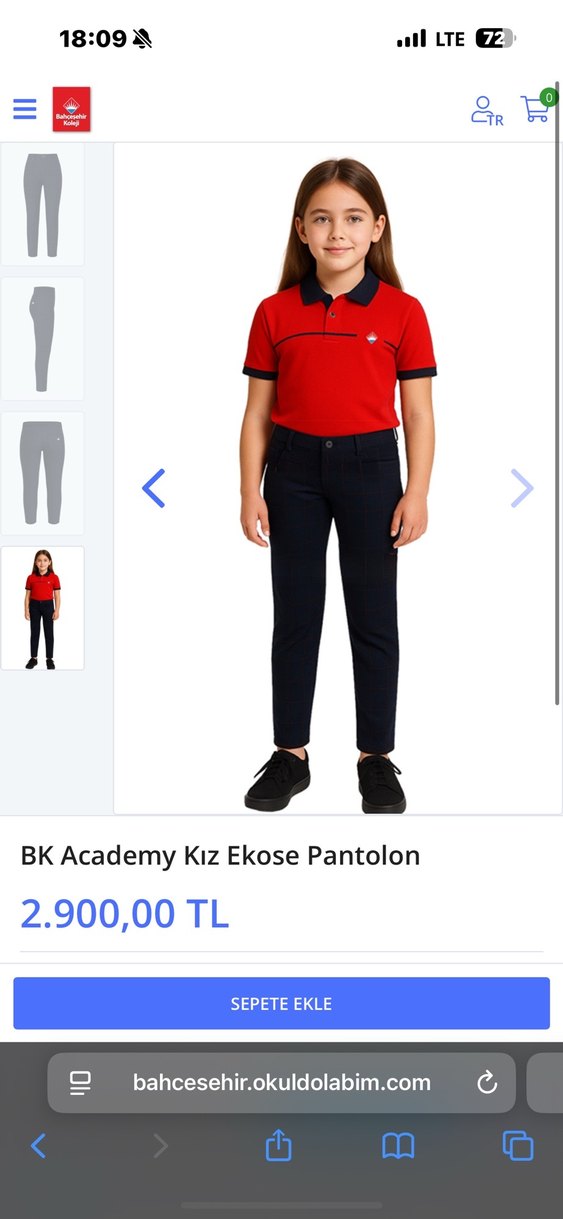 Bahçeşehir koleji ekose pantolon - Görsel 2