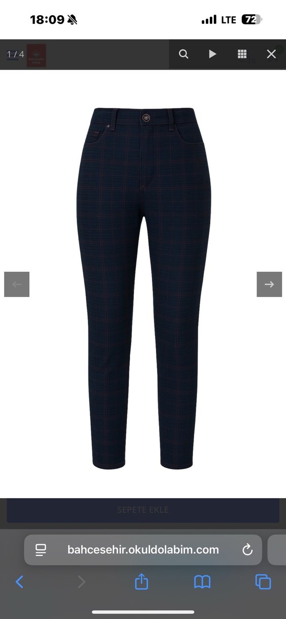 Bahçeşehir koleji ekose pantolon - Görsel 3