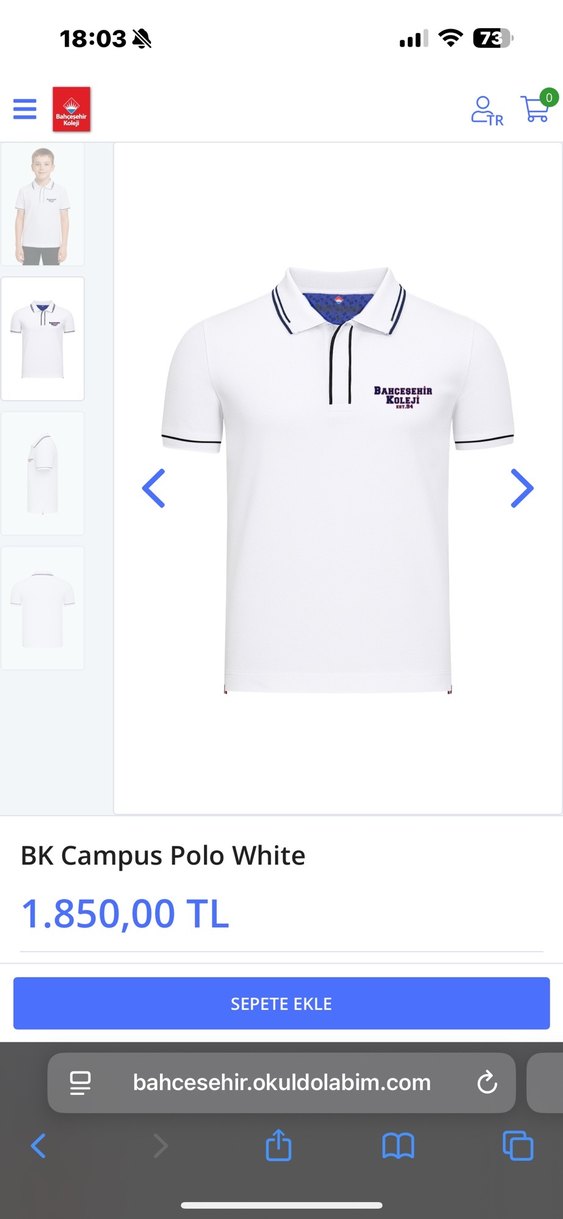 bahçeşehir koleji polo yaka forma - Görsel 3