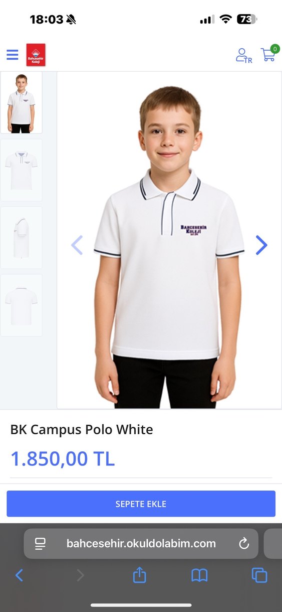 bahçeşehir koleji polo yaka forma - Görsel 2