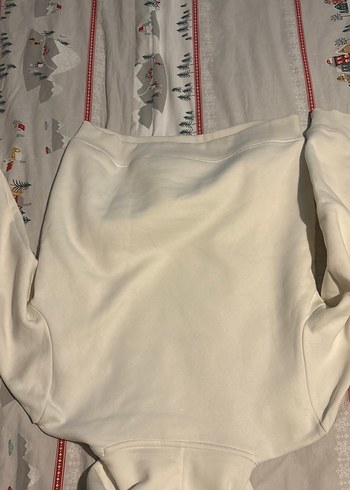 Calvin Klein Beyaz Kapüşonlu Sweatshirt - Görsel 4