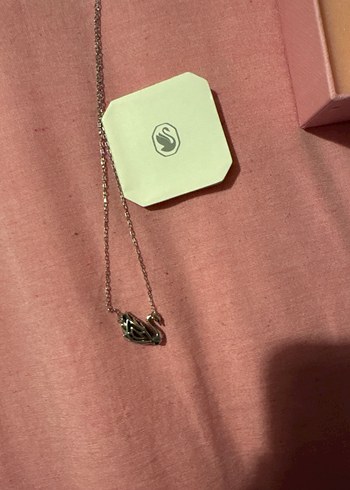 Mavi Taşlı Kuğu Kolye Swarovski Dancing Swan - Görsel 3