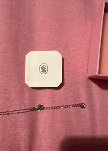 Mavi Taşlı Kuğu Kolye Swarovski Dancing Swan - Görsel 5