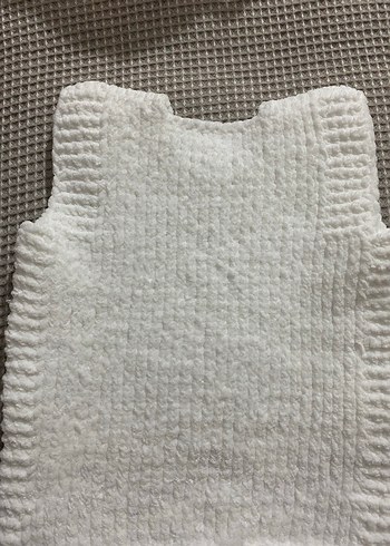 Bebek Beyaz Örgü Süveter - Görsel 2