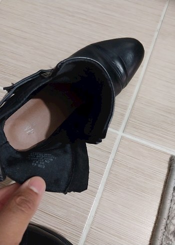 40 Beden Siyah Deri Kadın Bot, Tokalı, Kalın Topuklu