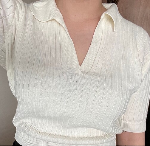m Beden Kısa Kollu Crop Bluz