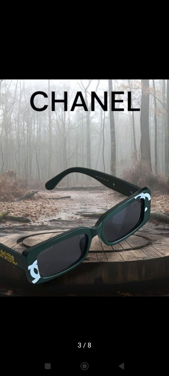 CHANEL Yeşil Kadın Güneş Gözlüğü - Görsel 5