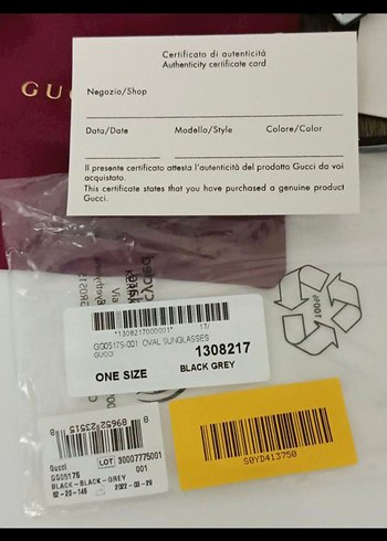 NEW GUCCI GG0517S 001 OVAL SUNGLASSES - Görsel 5