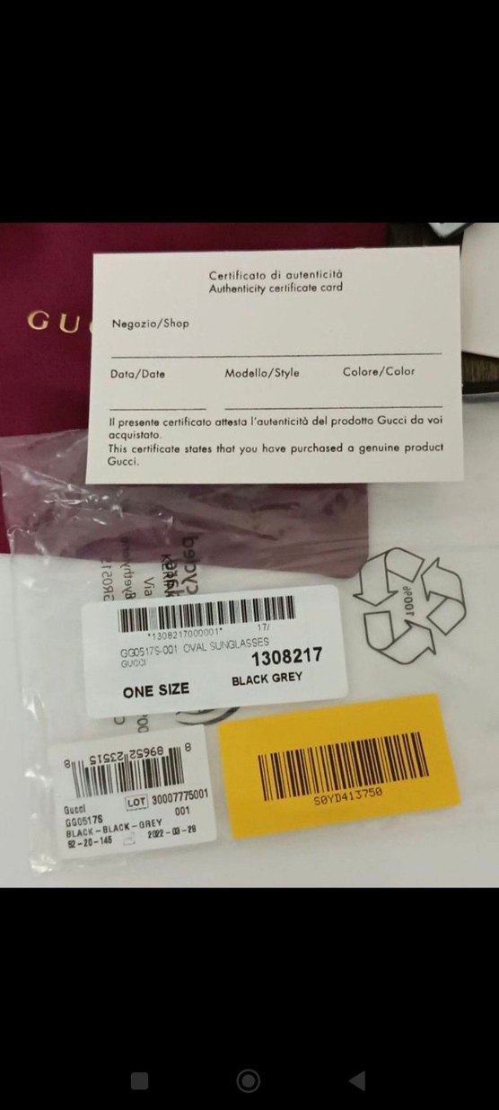 NEW GUCCI GG0517S 001 OVAL SUNGLASSES - Görsel 5