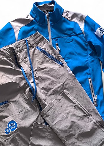 Mavi Gri Fermuarlı Erkek Ceket ve Pantolon - Görsel 6