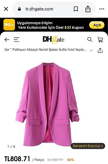 Diğer Pembe blazer ceket kadın