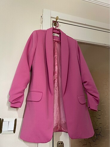 Pembe blazer ceket kadın
