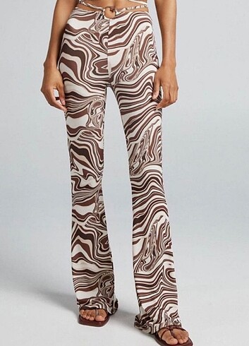 Zebra desenli pantalon 