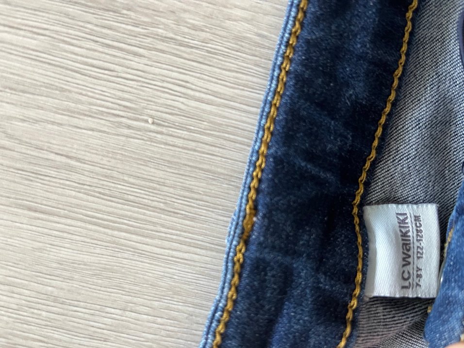 Kız Çocuk Mavi Normal Boy Dar Kesim Kot Pantolon - Görsel 2