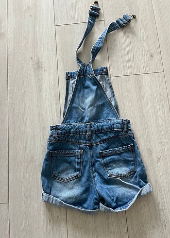 Kız çocuk için bahçivan kot tulum - Görsel 3