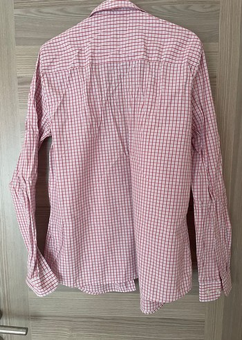 Polo Kırmızı Kareli Pamuklu Uzun Kollu Kadın Gömlek - Görsel 3