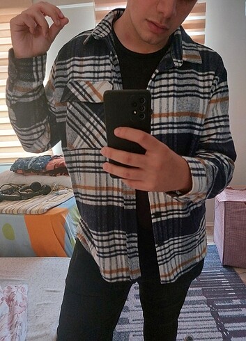 Oversize oduncu gömlek - Görsel 3