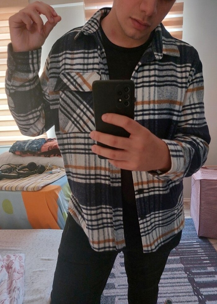 Oversize oduncu gömlek - Görsel 3