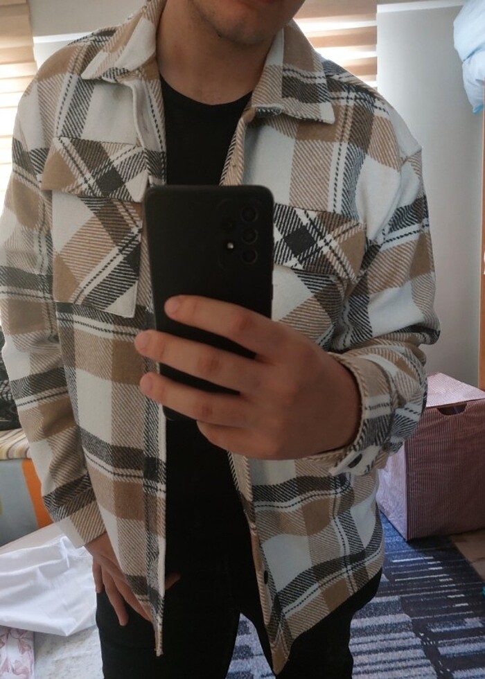 Oversize oduncu gömlek - Görsel 3