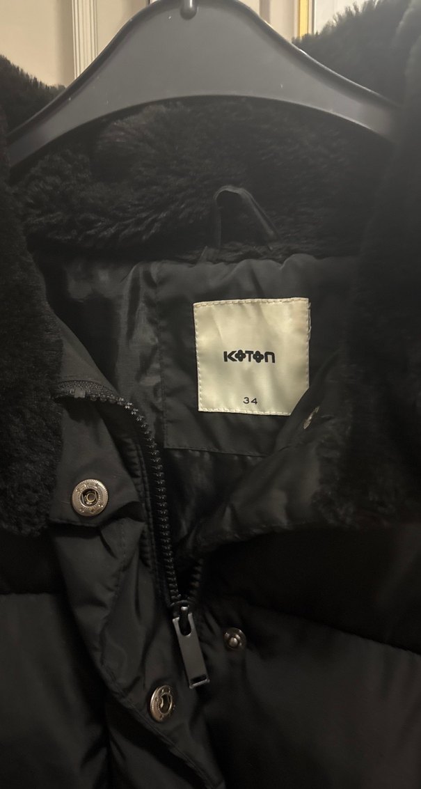 Siyah Kadın Midi Kışlık mont - Görsel 2