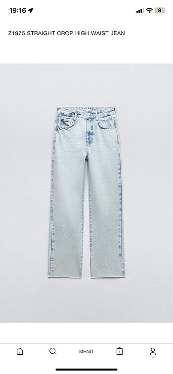 Zara straight jean